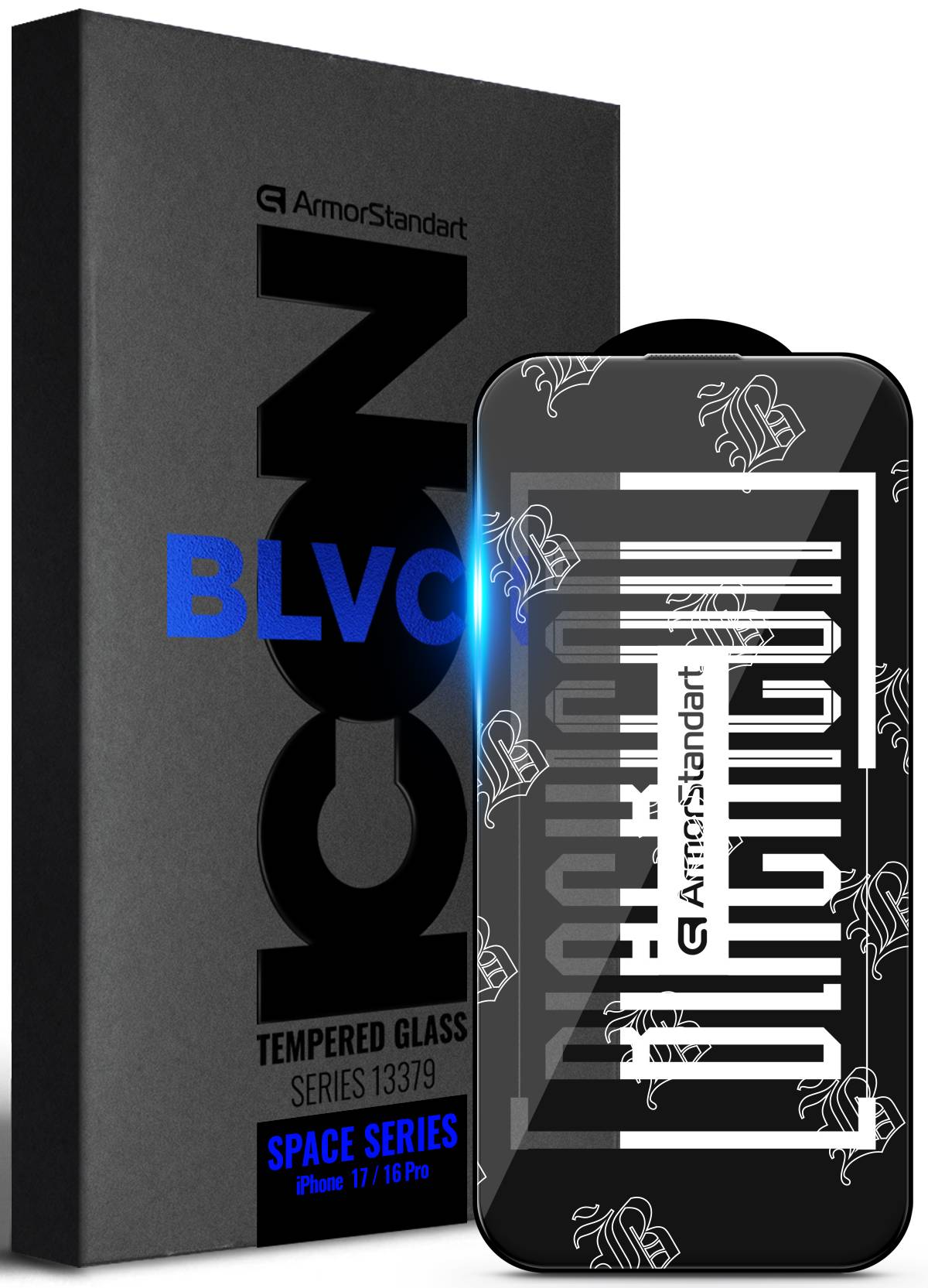 Защитное стекло для смартфона Armorstandart Space Black Icon for Apple iPhone 17 / 16 Pro (ARM86386)