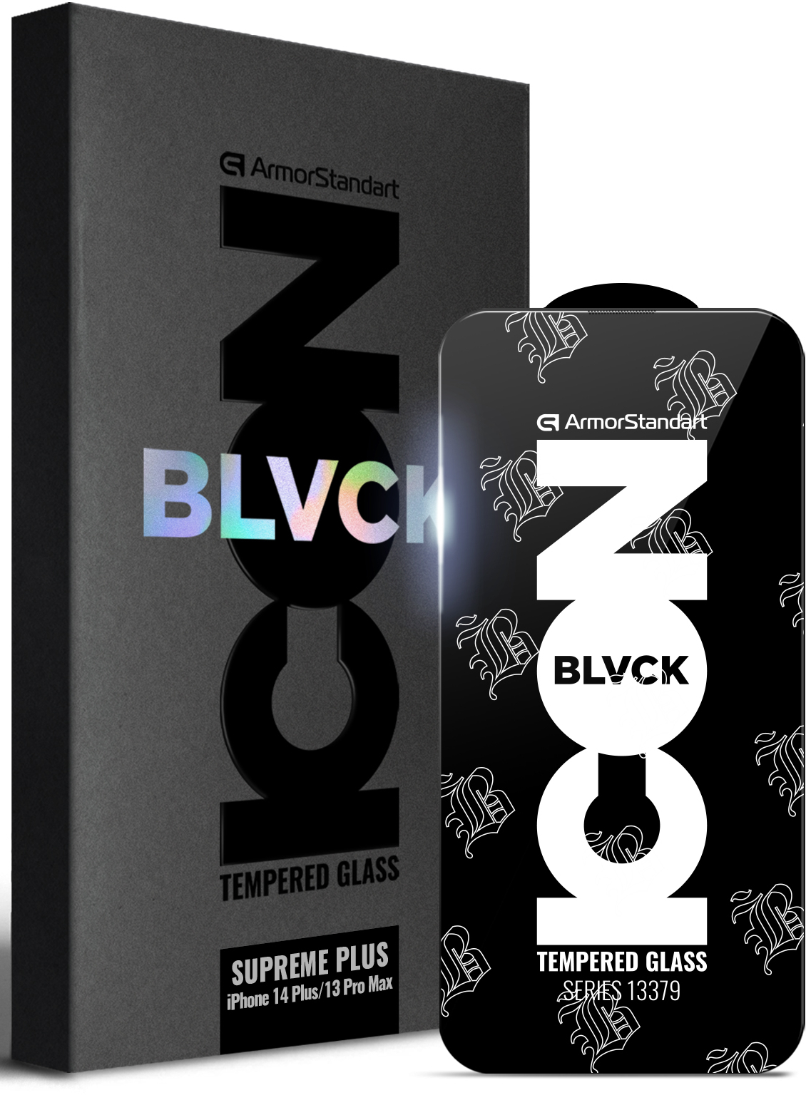 Защитное стекло для смартфона Armorstandart Supreme Black Icon 2.5D for Apple iPhone 14 Plus/13 Pro Max (ARM69294)