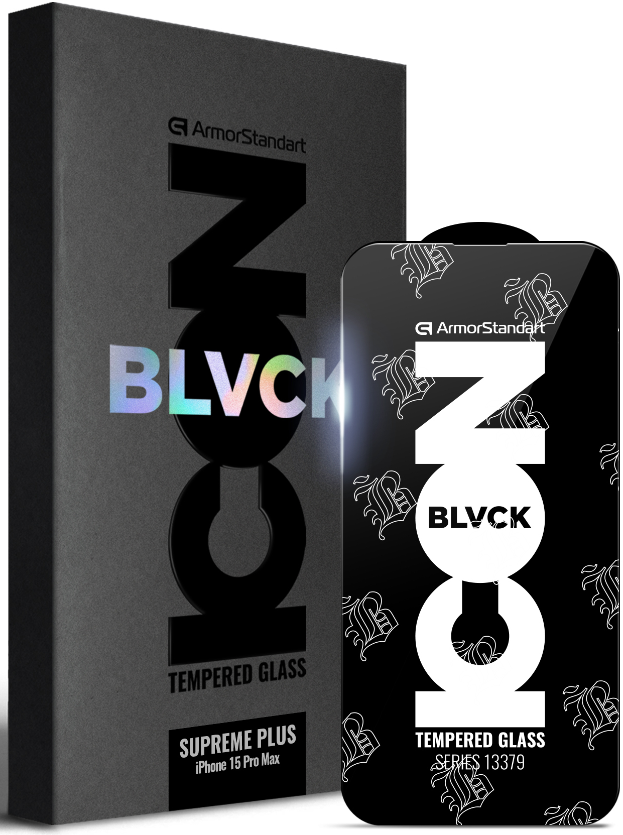 Захисне скло для смартфону Armorstandart Supreme Black Icon 3D for Apple iPhone 15 Pro Max Black (ARM68224)