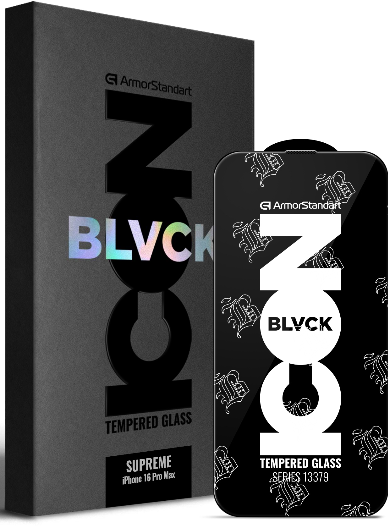 Защитное стекло для смартфона Armorstandart Supreme Black Icon 3D for Apple iPhone 16 Pro Max Black (ARM78038)