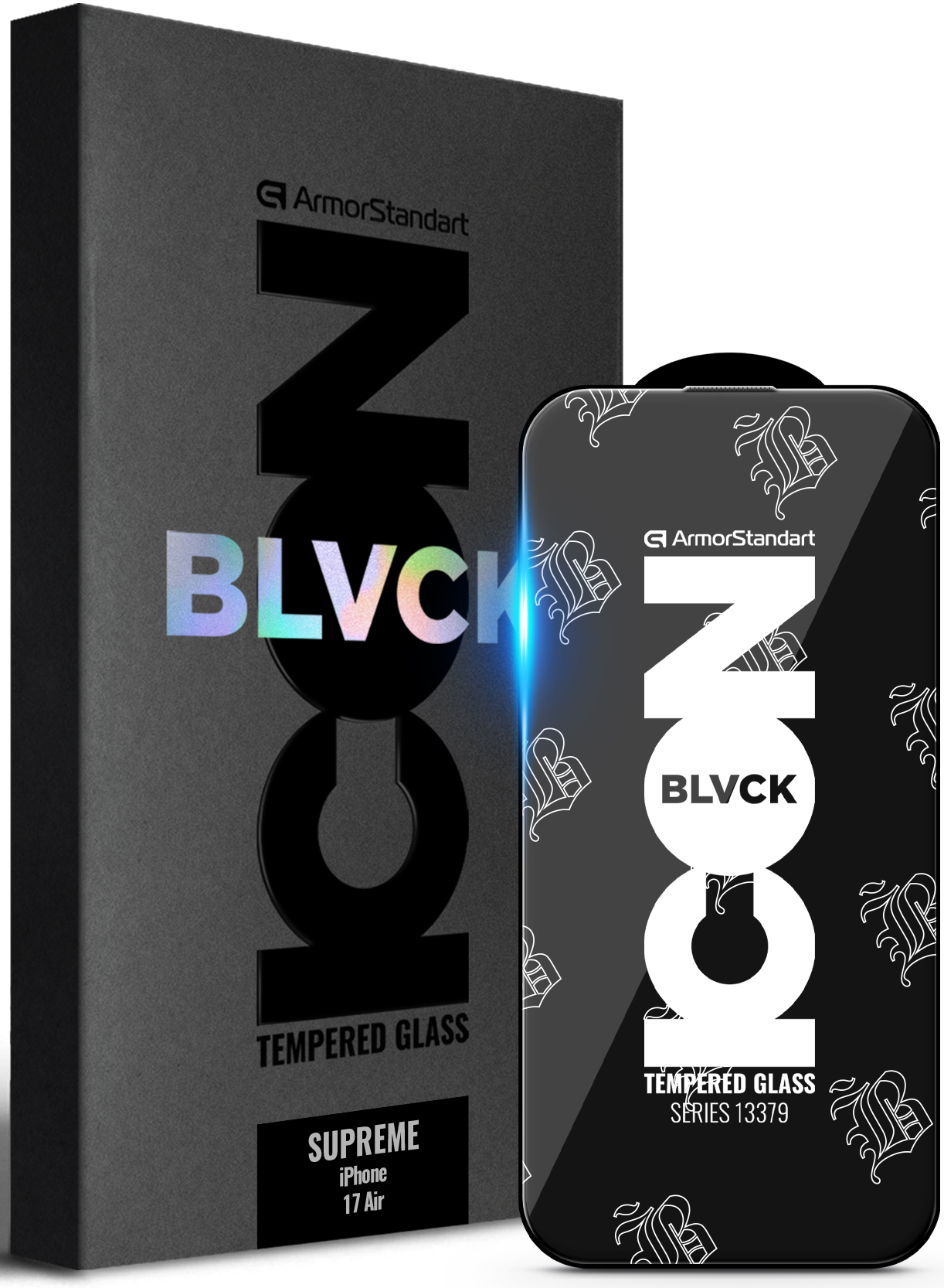 Защитное стекло для смартфона Armorstandart Supreme Black Icon for Apple iPhone 17 Air (ARM86402)