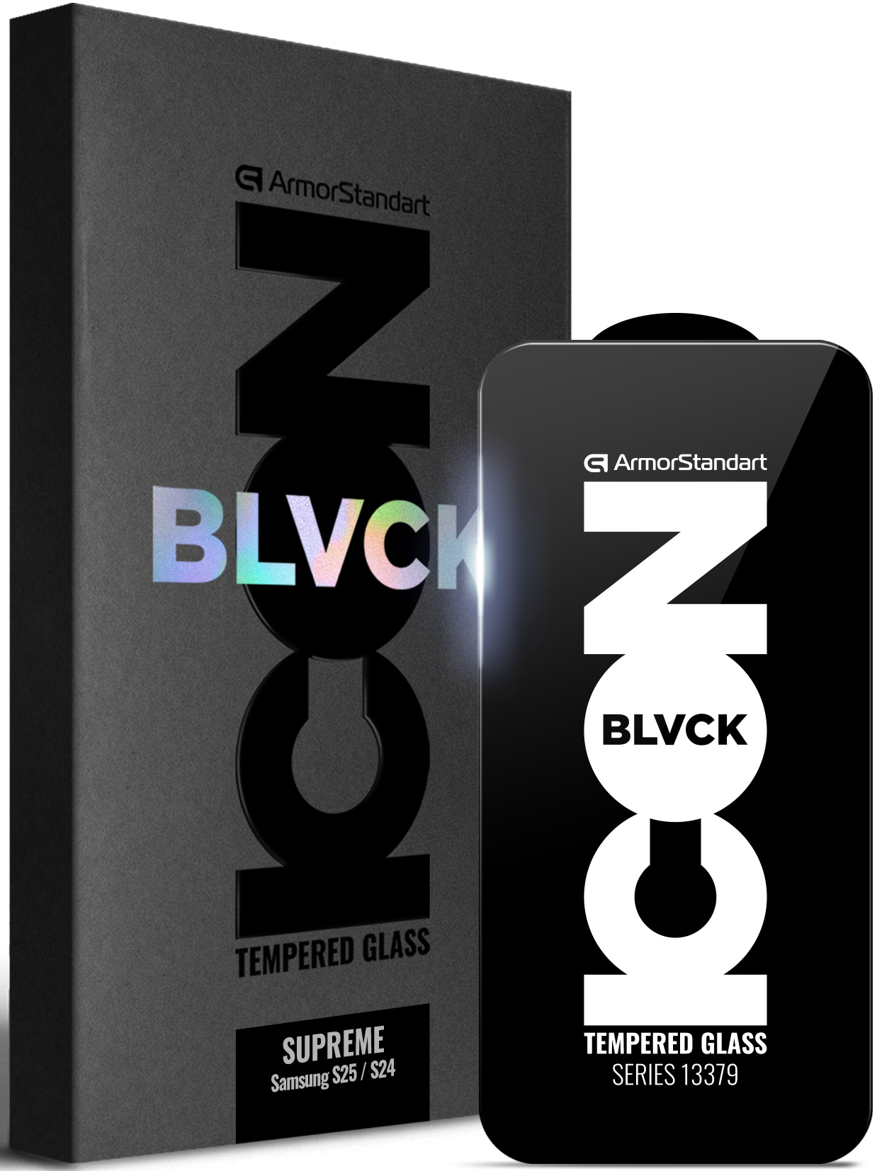 Защитное стекло для смартфона Armorstandart Supreme Black Icon for Samsung S25 / S24 (ARM84627)