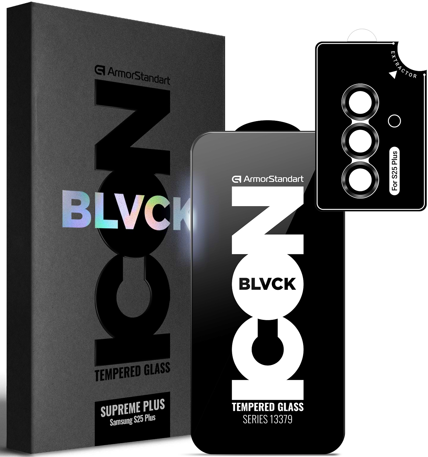 Защитное стекло для смартфона Armorstandart Supreme Plus Black Icon for Samsung S25 Plus (ARM85454)