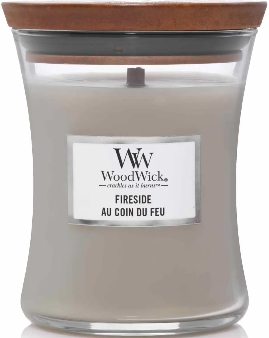 Свеча стекло Woodwick Mini Fireside (Камин) 85г (98106E) - Фото 1