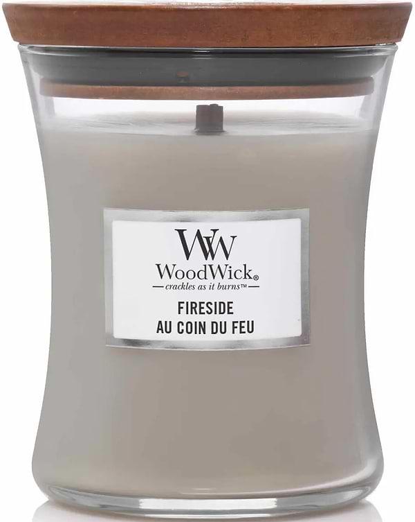 Фото - Свічка скло Woodwick Mini Fireside (Камін) 85г (98106E)