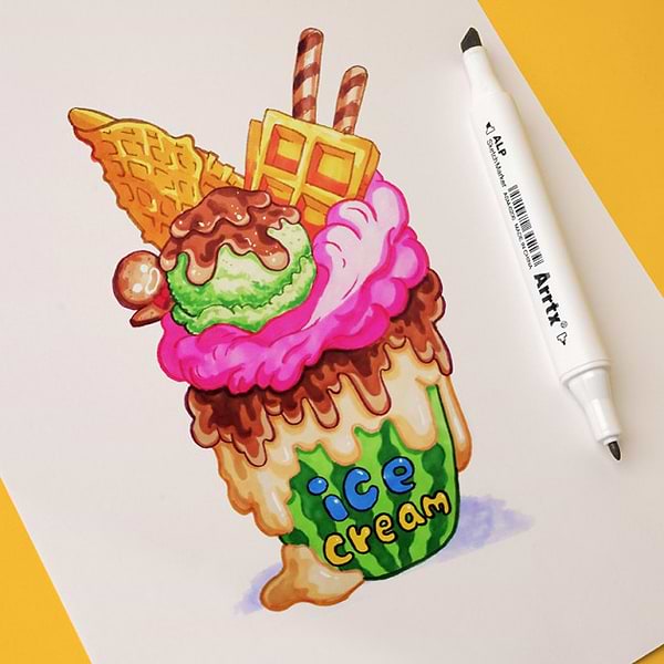 Фото - Набір маркерів Arrtx Alp ASM-02YL 40 кольорів, жовтий тон (LC302185)