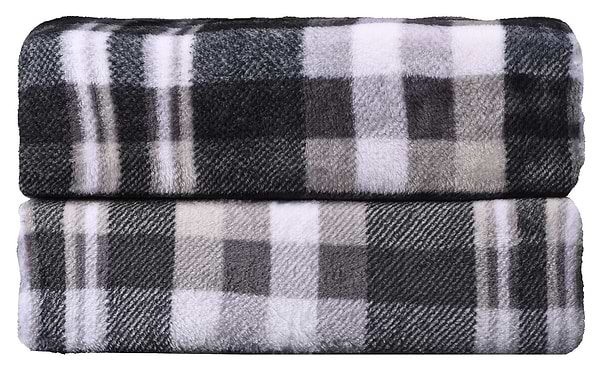 Фото - Плед полуторный Ardesto Flannel 160х200 см клетка серая (ART0101PB)