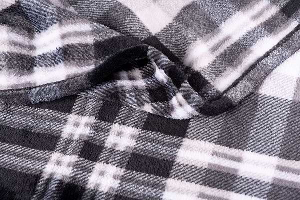 Фото - Плед полуторный Ardesto Flannel 160х200 см клетка серая (ART0101PB)