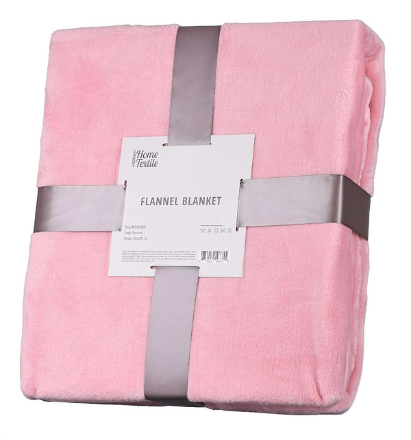 Фото - Плед евро Flannel 200х220 см розовый (ART0208SB)