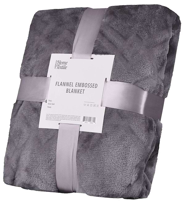 Фото - Плед євро Embossed 200х220 см сірий (ART0304EB)