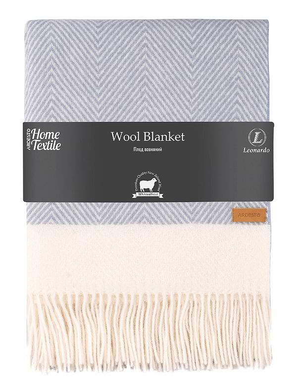 Фото - Плед полуторний Ardesto Leonardo Bianco 140x200 см блакитний (ART0503LB)