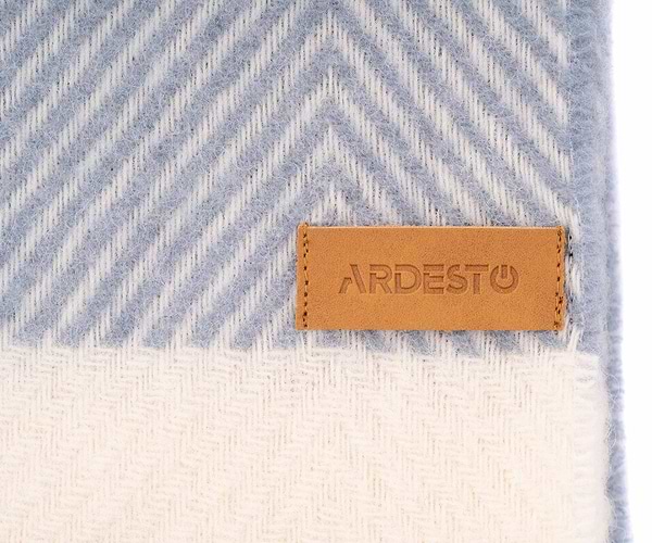 Фото - Плед полуторний Ardesto Leonardo Bianco 140x200 см блакитний (ART0503LB)