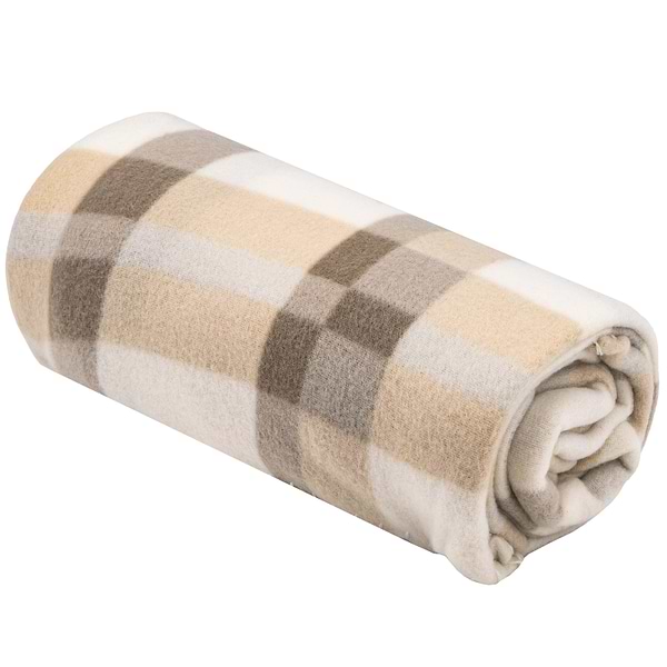 Фото - Плед односпальный Ardesto Fleece 130x160 см клетка бежевый (ART0711PB)