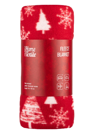 Фото - Плед односпальний Ardesto Fleece 130x160 см засніжені ялинки (ART0715PB)