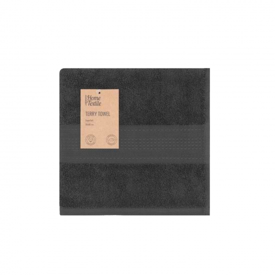 Фото - Полотенце для лица Ardesto махровое SuperSoft 50х90 см серый темный (ART2250MCP)