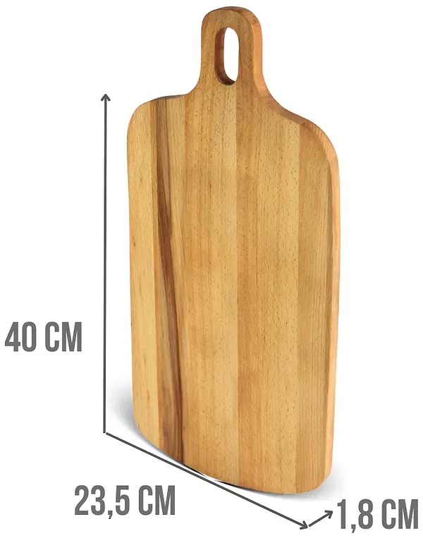 Фото - Доска разделочная Brizoll D013 Бук ARTA 235х40х18, с ручкой