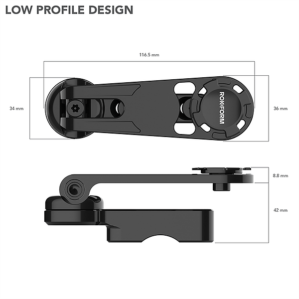 Фото - Уценка - Держатель для мобильного устройства Rokform Pro Serie Polished Alu Motorcycle Perch Mount (334201P-PA)