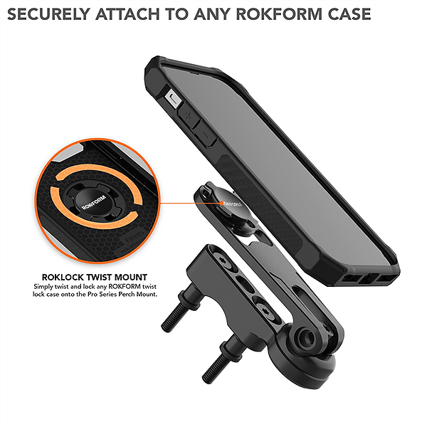 Фото - Уценка - Держатель для мобильного устройства Rokform Pro Serie Polished Alu Motorcycle Perch Mount (334201P-PA)