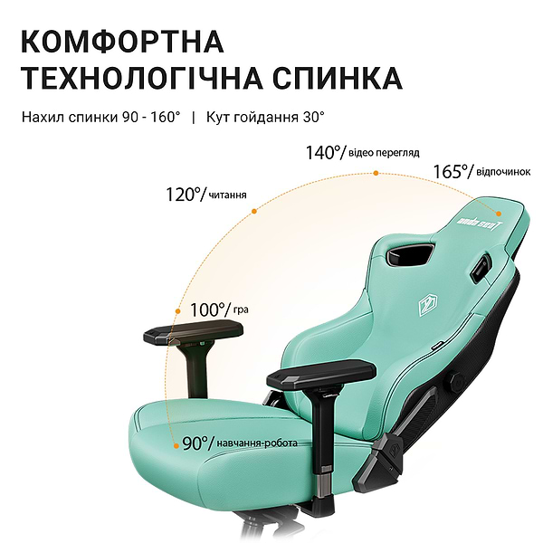 Фото - Крісло для геймерів Anda Seat Kaiser 3 Size XL Black (AD12YDC-XL-01-B-PVC)