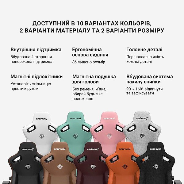 Фото - Крісло для геймерів Anda Seat Kaiser 3 Size XL Black (AD12YDC-XL-01-B-PVC)
