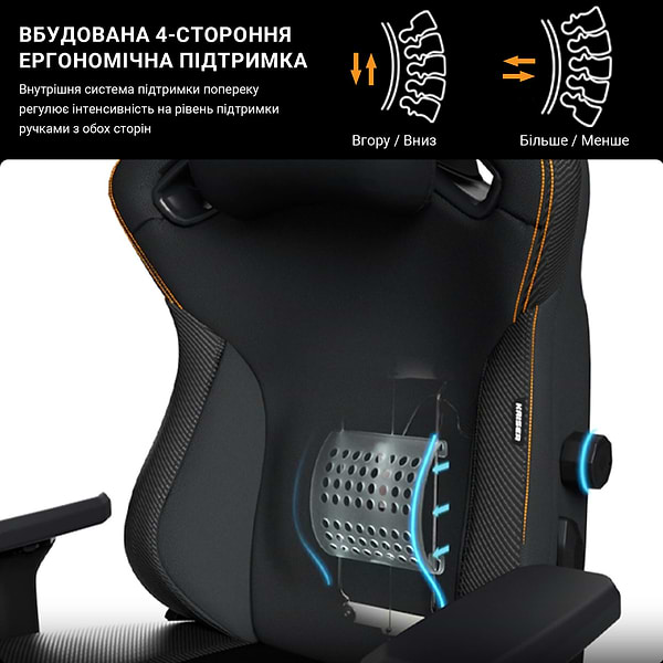 Фото - Крісло для геймерів Anda Seat Kaiser 3 Size XL Black (AD12YDC-XL-01-B-PVC)
