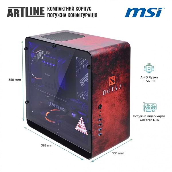 Фото - Системний блок Artline Overlord DRAGON (DRAGONv35DR)