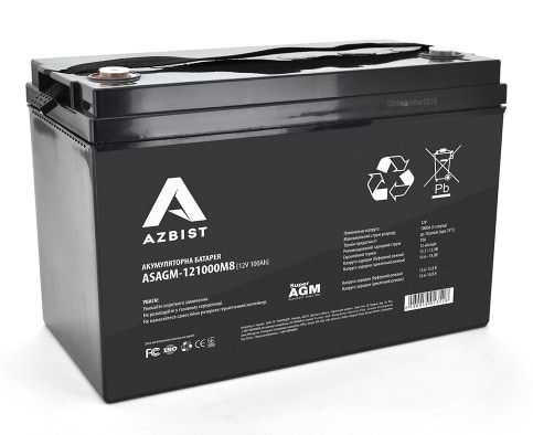 Акумулятор для ДБЖ Azbist 12V 100.0Ah (ASAGM-121000M8)