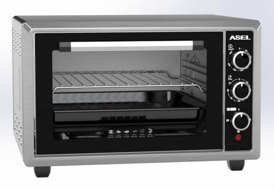 Уцінка - Піч електрична ASEL AF 40-23 Grey #