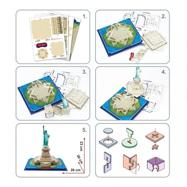 Фото - 3D пазлы Cubic Fun "Статуя Свободы" серия мини (S3026h)
