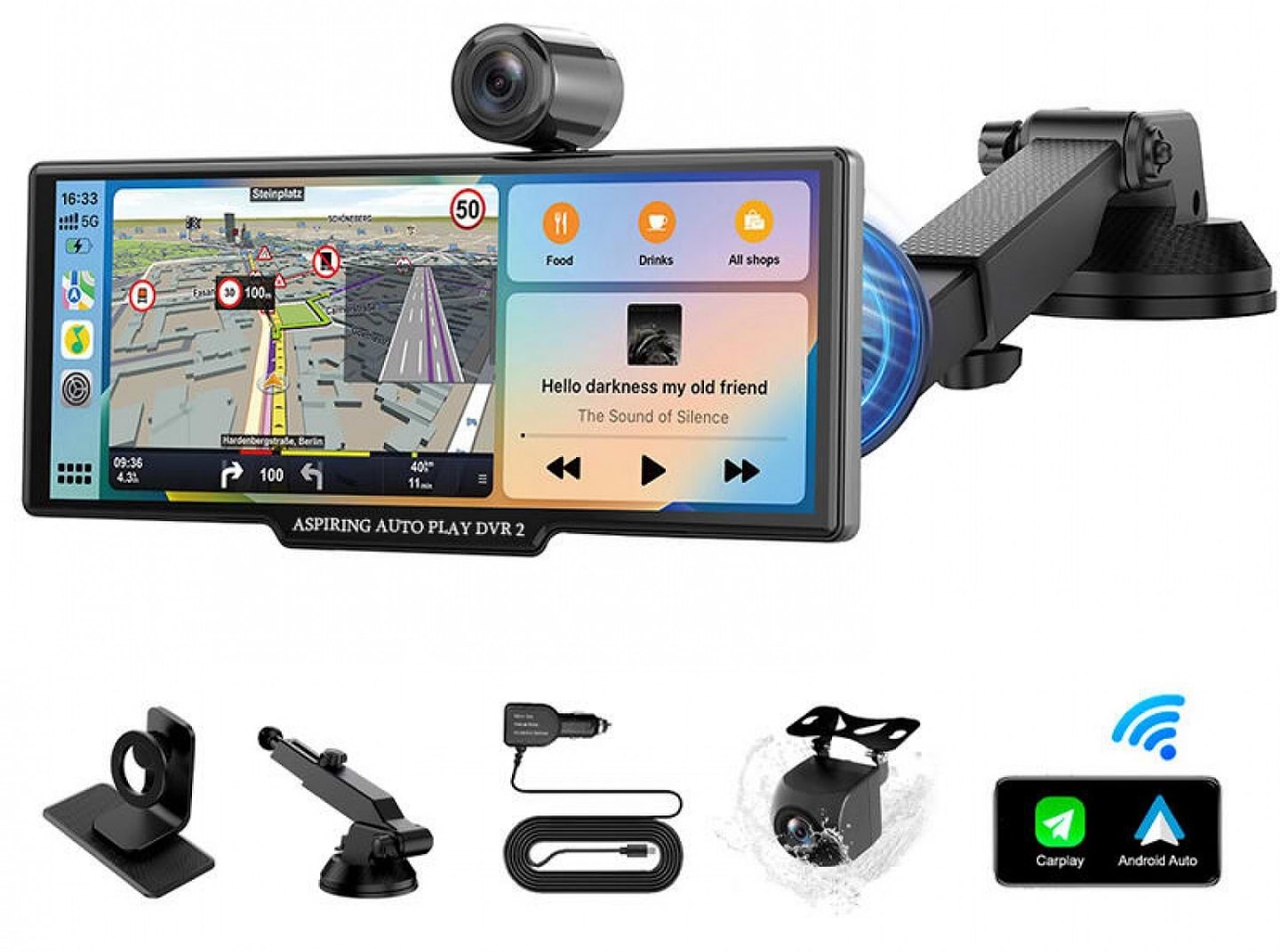 Монитор авто Aspiring Auto Play DVR 2
