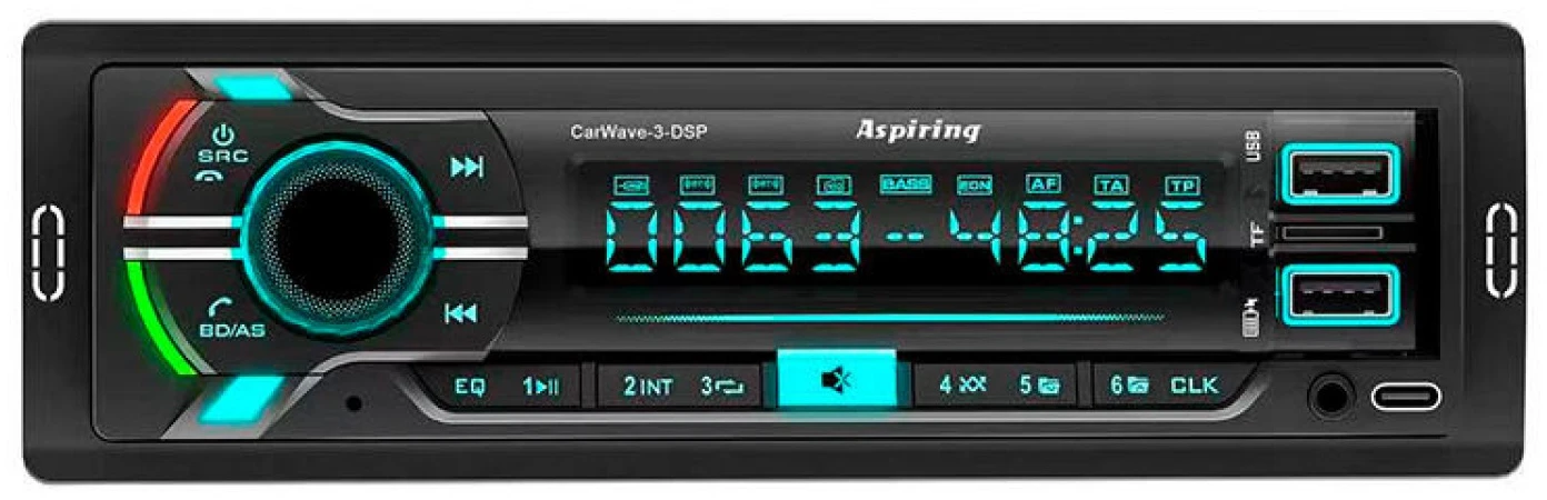 Авторесивер 1DIN Aspiring CarWave 3 full DSP