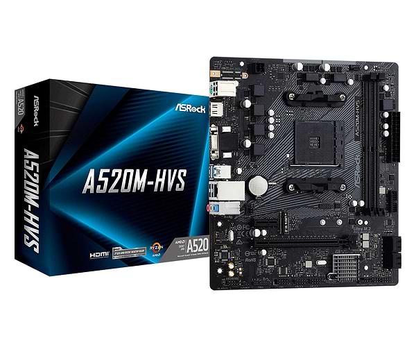 Фото - Материнская плата ASRock A520M-HVS Socket AM4