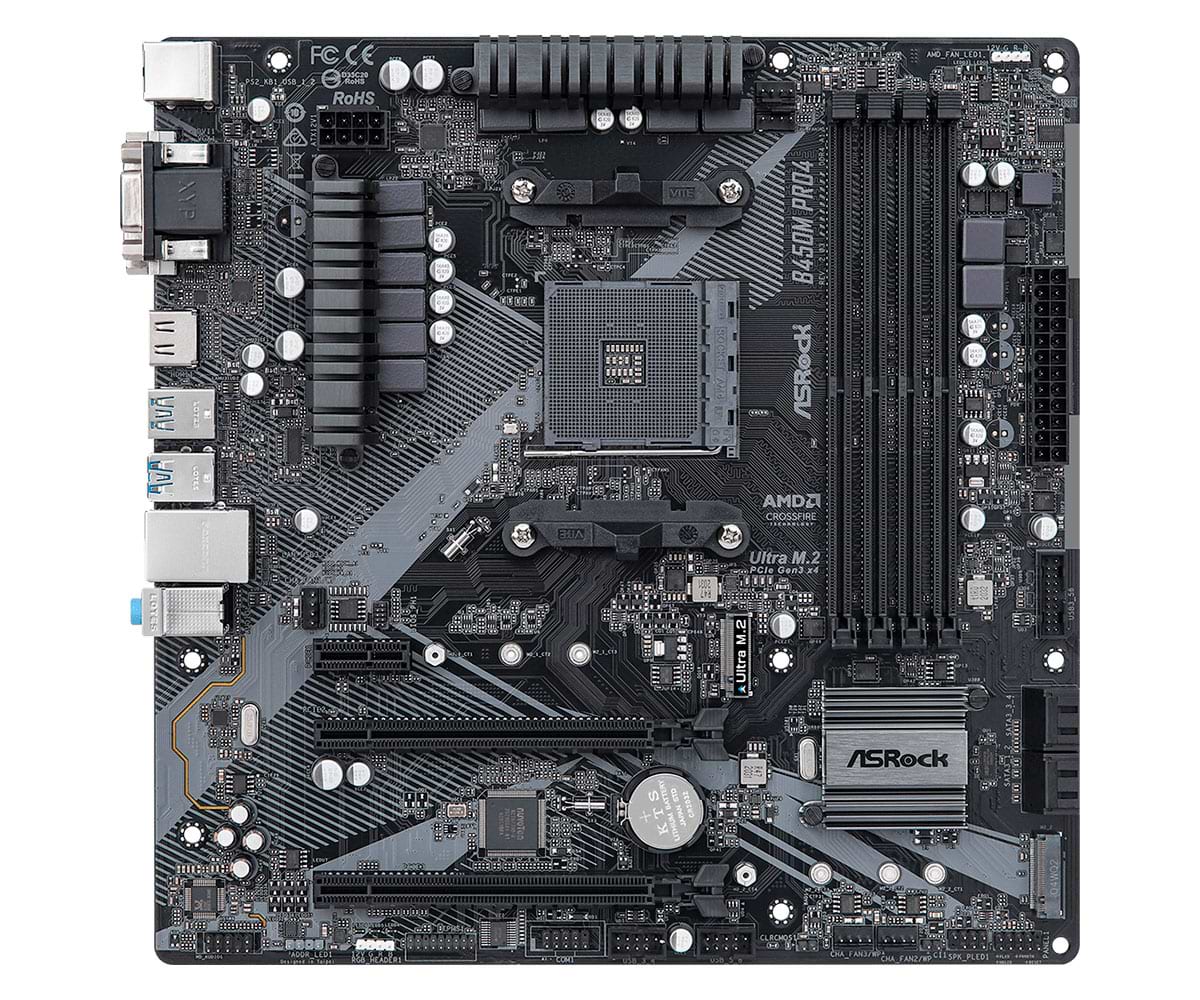 Материнська плата ASRock B450M Pro4 R2.0