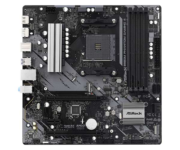 Фото - Материнская плата ASRock B550M Phantom Gaming 4