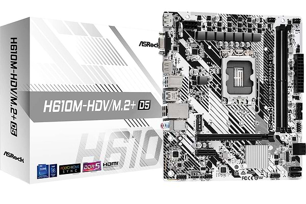Фото - Материнська плата ASRock H610M-HDV/M.2+ D5