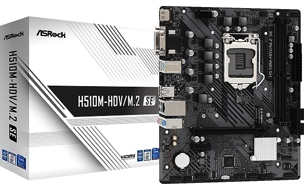Фото - Материнская плата ASRock DDR4 H510M-HDV/M.2 SE