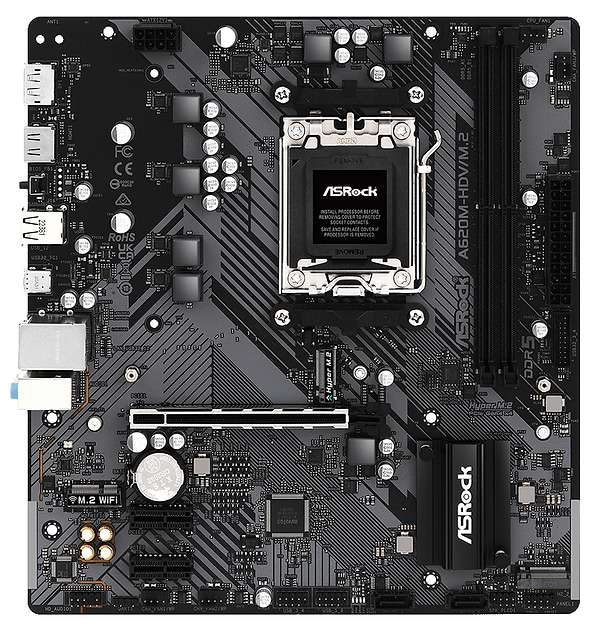 Фото - Материнская плата ASRock DDR5 A620M-HDV/M.2