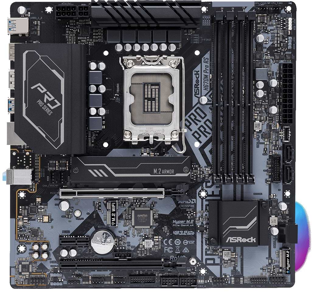 Материнська плата ASRock H670M PRO RS