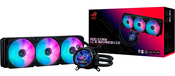 Фото - Водяная система охлаждения Asus ROG Strix LC III 360 ARGB LCD (90RC00W1-M0UAY0)