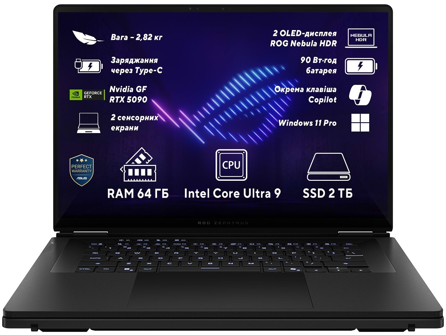 Ноутбук игровой Asus ROG Zephyrus Duo GX651AX-SR100X Stellar Grey