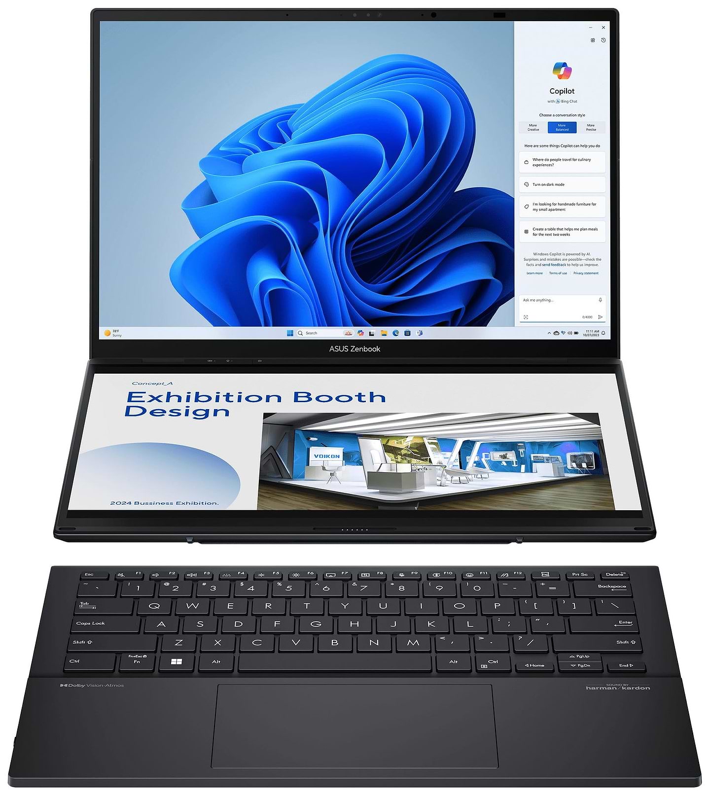 Ноутбук Asus Zenbook DUO UX8406 UX8406CA-QL366W Inkwell Gray