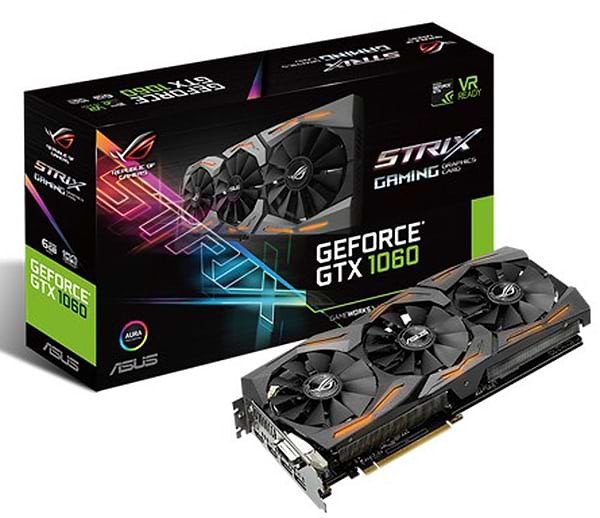 Фото - Видеокарта Asus GeForce GTX1060 6GB GDDR5 GAMING OC ROG (STRIX-GTX1060-O6G-GAMING)