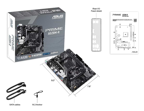 Фото - Материнська плата Asus PRIME A520M-R DDR4