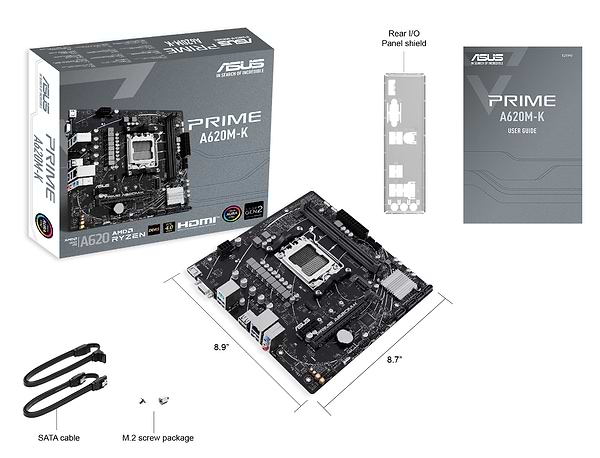 Фото - Материнская плата Asus PRIME A620M-K DDR5