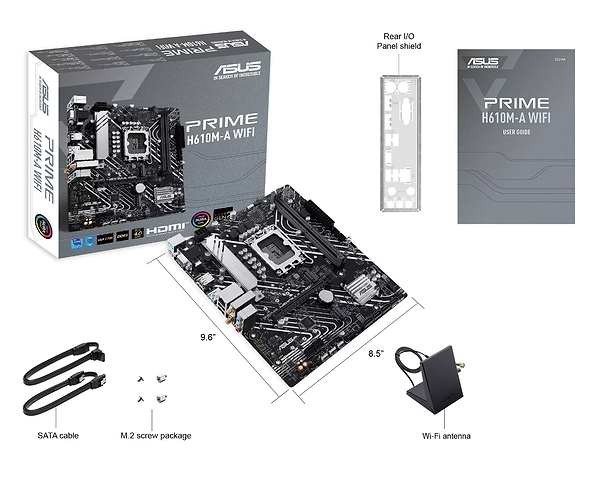 Фото - Материнская плата Asus PRIME H610M-A WIFI DDR5