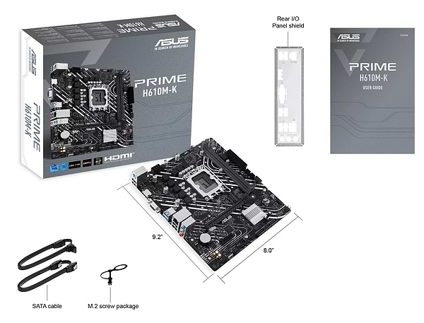 Фото - Материнська плата Asus PRIME H610M-K DDR5