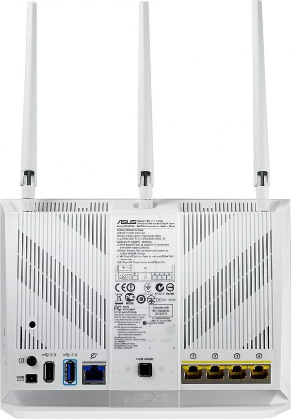 Фото - Маршрутизатор интернет WiFi5 Asus RT-AC68U White