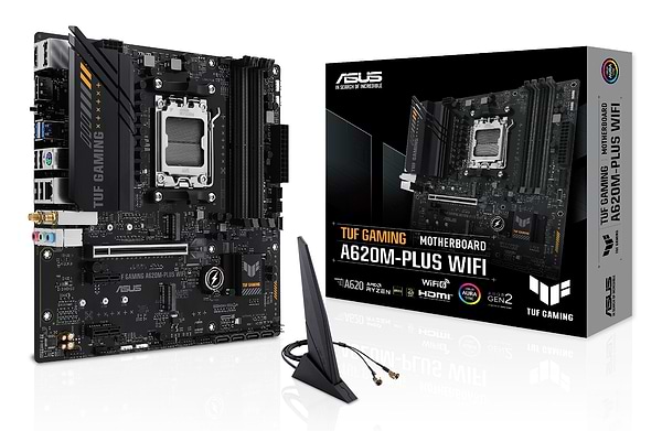 Фото - Материнська плата Asus TUF GAMING A620M-PLUS WIFI DDR5 Фото - Материнська плата Asus TUF GAMING A620M-PLUS WIFI DDR5
