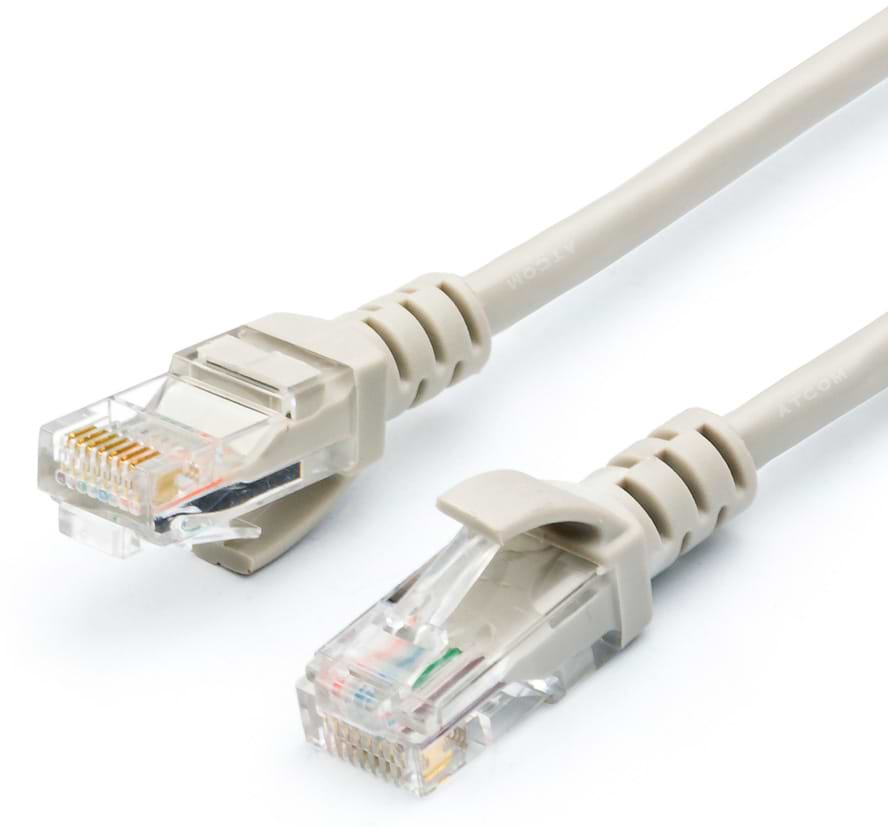 Кабель патч-корд Atcom UTP Geplink Cat.5e 26AWG 0.5m Gray (GL8050) - Фото 1