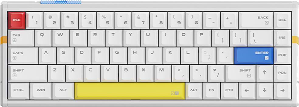 Клавіатура дротова ігрова ATK RS6 Ultra Aluminum Hall Effect ENG (ATK-RS6-ULTRA-WHT) - Фото 1